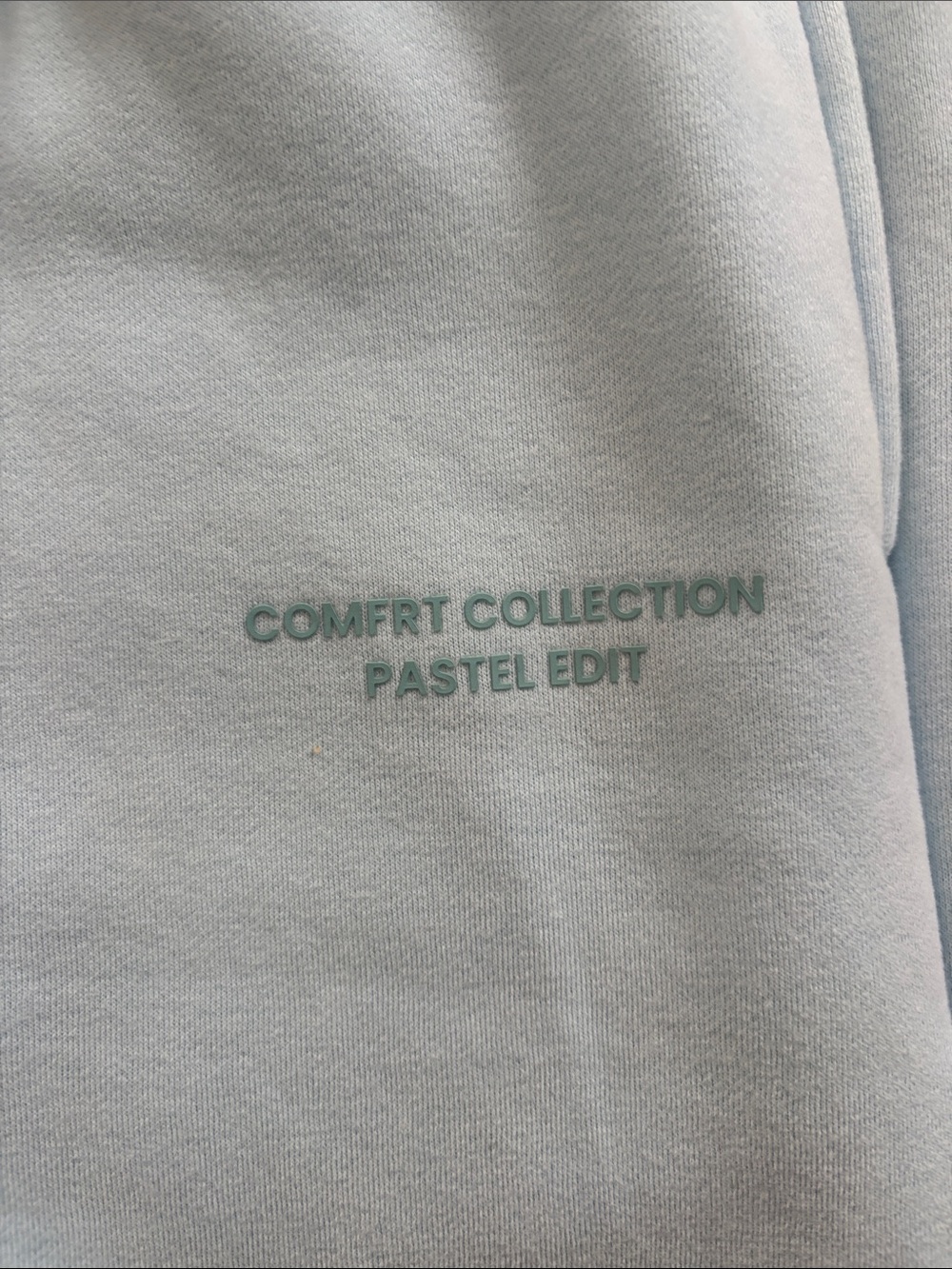 Comfort Collection Pastel Blue Women's Cropped Sweatpants - Picture 3 of 6